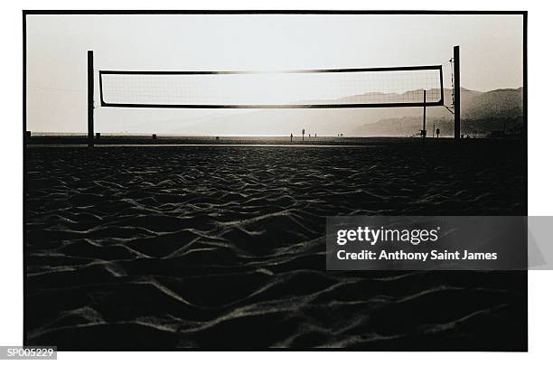 volleyball net on beach - saint anthony stock pictures, royalty-free photos & images