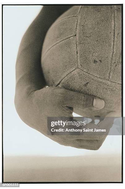 close-up of hand with volleyball - saint anthony stock pictures, royalty-free photos & images