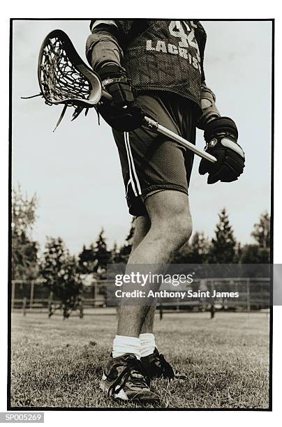 detail of lacrosse athlete - saint anthony stock pictures, royalty-free photos & images