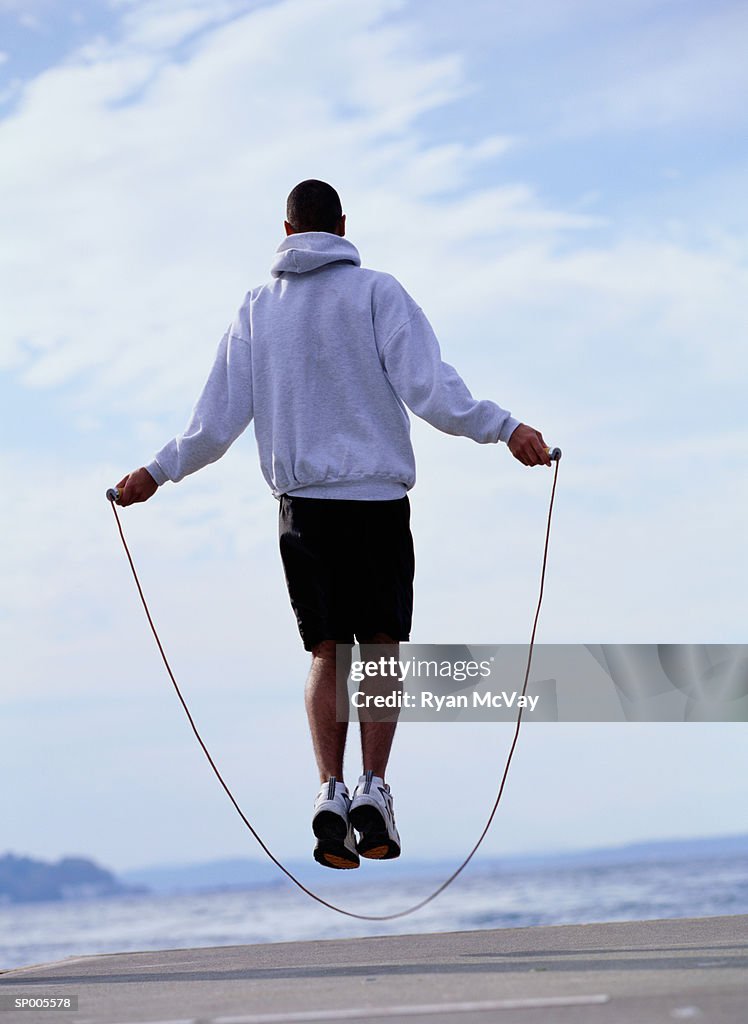 Man Jumping Rope