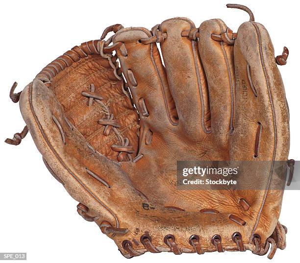 baseball glove - baseball glove isolated stock pictures, royalty-free photos & images