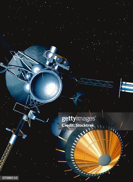 galileo probe in space - unmanned spacecraft stock pictures, royalty-free photos & images