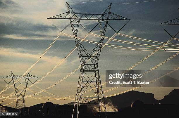 pylons at sunset - scott stock pictures, royalty-free photos & images