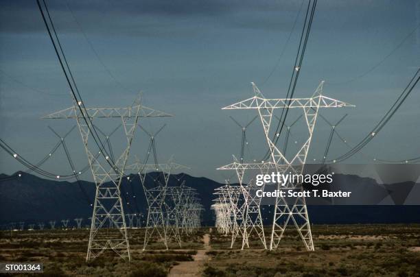 power lines and towers - scott stock pictures, royalty-free photos & images