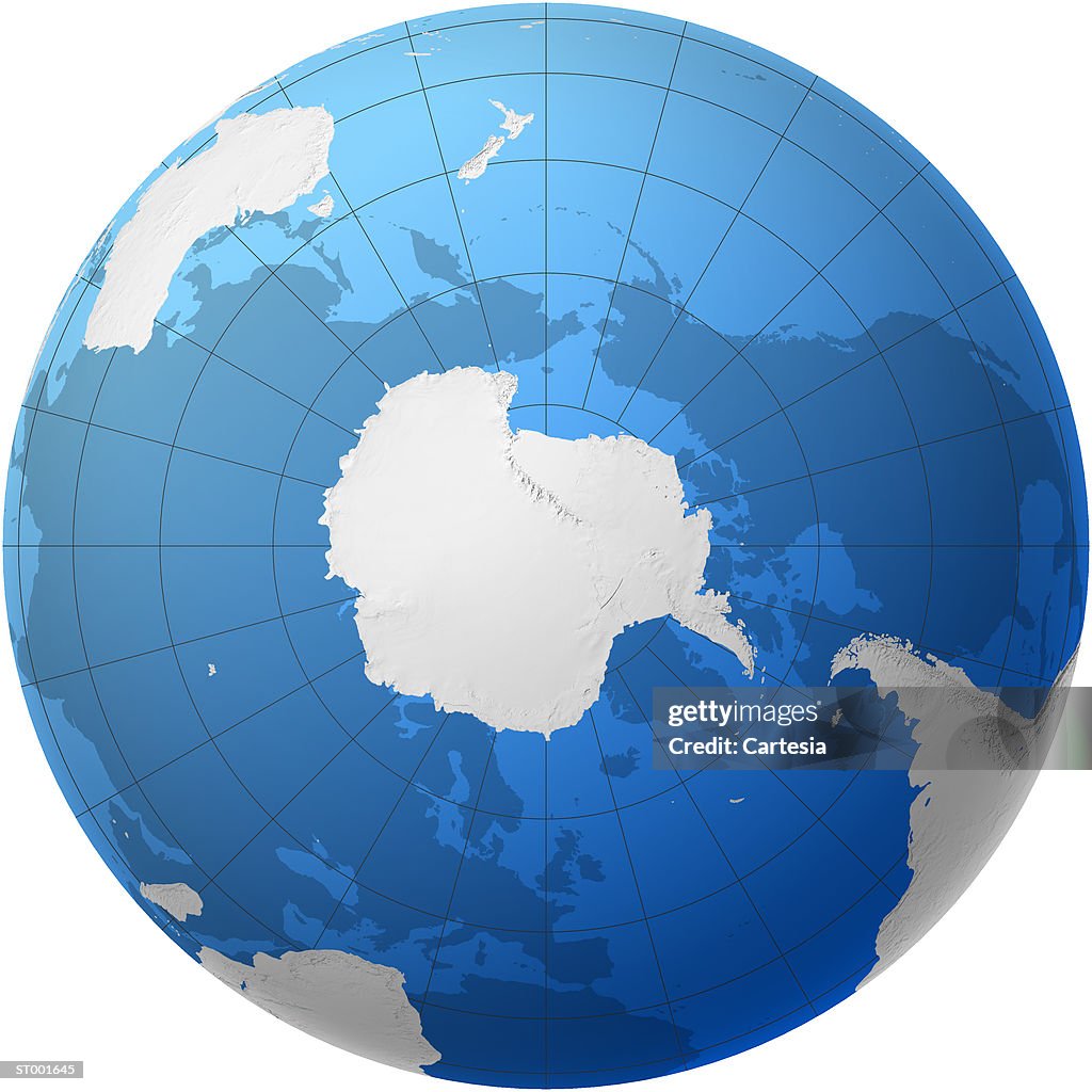 Transparent Globe -- Southern Hemisphere