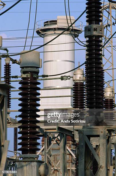 insulators in substation - andy stock pictures, royalty-free photos & images