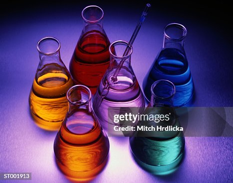 Multicolored Flasks Multicolored Flasks