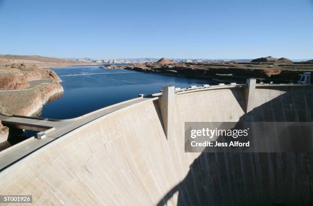 glen canyon dam - valley type stock pictures, royalty-free photos & images