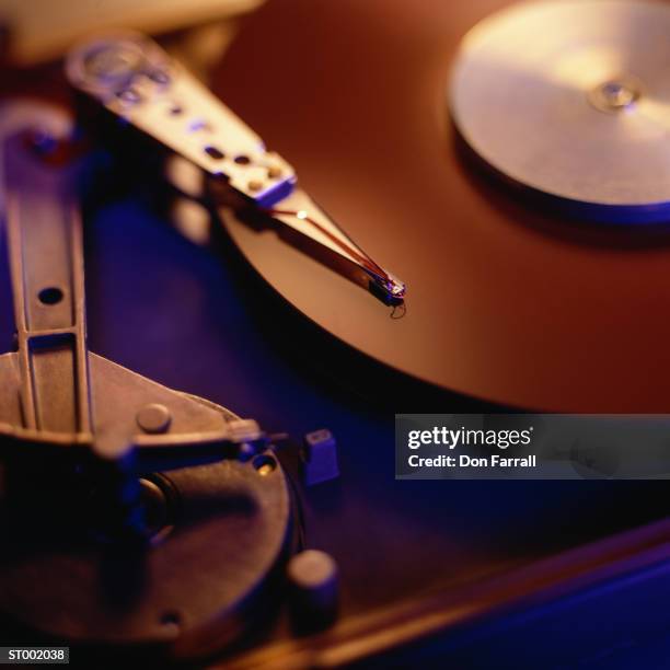 detail of hard drive - don farrall stock pictures, royalty-free photos & images