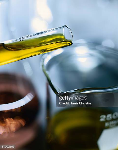 test tube and beaker - christie stock pictures, royalty-free photos & images