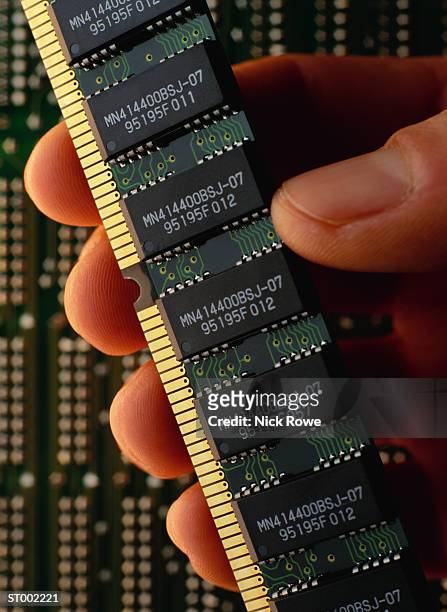 close-up of a computer chip - nick stock-fotos und bilder