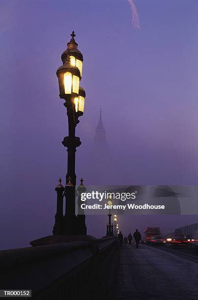 big ben in the fog - republic of ireland training and press conference group c uefa euro 2012 stockfoto's en -beelden