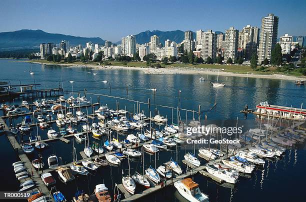 english bay, vancouver, canada - english bay stock-fotos und bilder