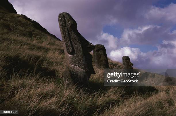 easter island - pacific culture stock pictures, royalty-free photos & images