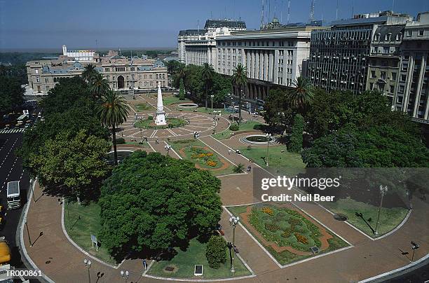 plaza in buenos aires - buenos aires province stock pictures, royalty-free photos & images