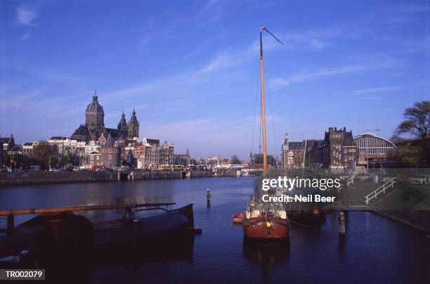 amsterdam harbor - north holland stock pictures, royalty-free photos & images