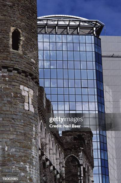 swansea castle in wales - west glamorgan stock pictures, royalty-free photos & images
