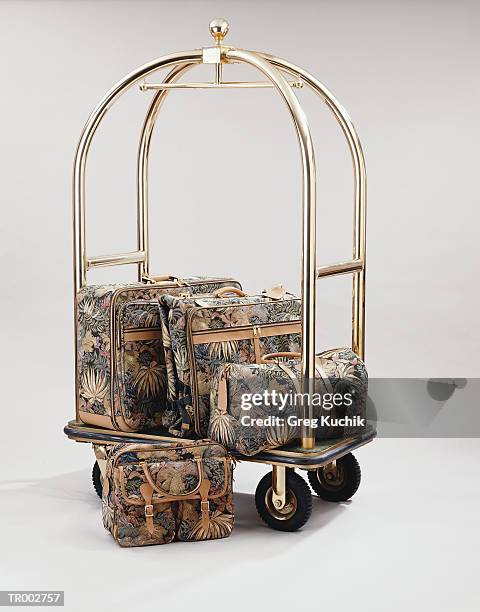 luggage cart - greg stock pictures, royalty-free photos & images