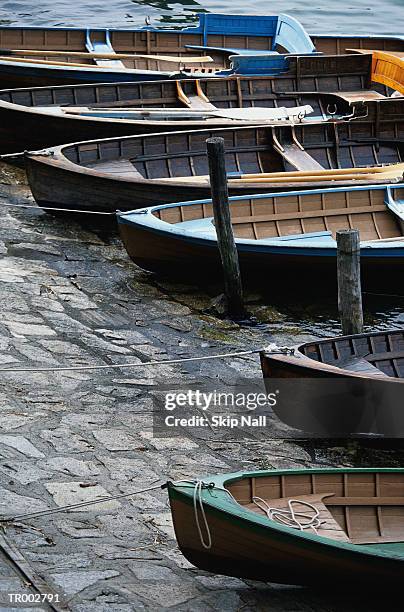 boat helms, lago de orta, italy - lake orta stock pictures, royalty-free photos & images
