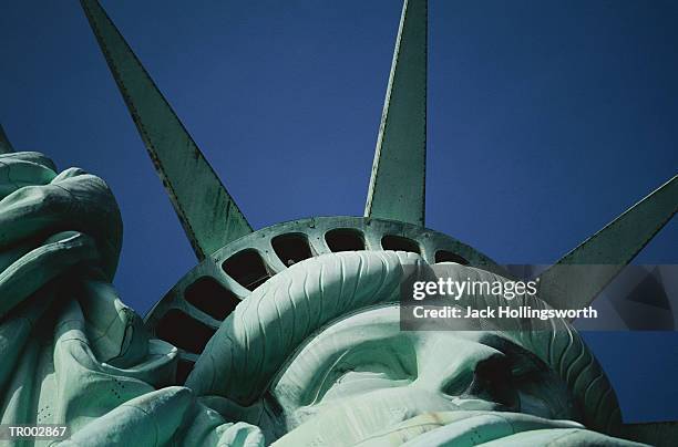 close-up of statue of liberty - liberty island stock pictures, royalty-free photos & images