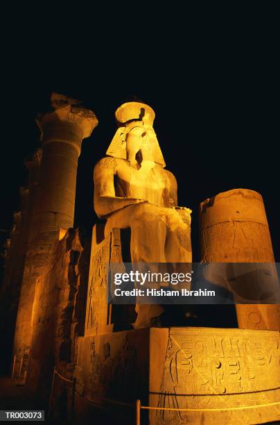 colossus of amenhotep iii - iii stock pictures, royalty-free photos & images