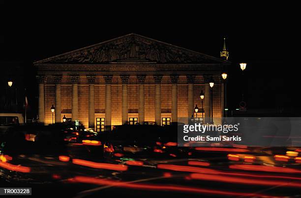 national assembly in paris, france - france stock-fotos und bilder