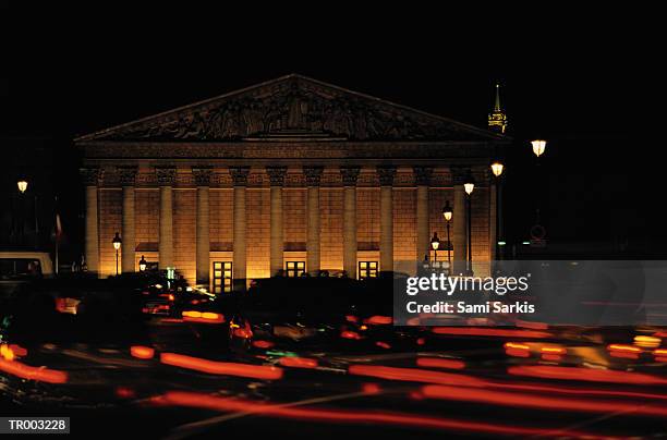 national assembly in paris, france - members of parliament address the nation following new zealand general election stockfoto's en -beelden