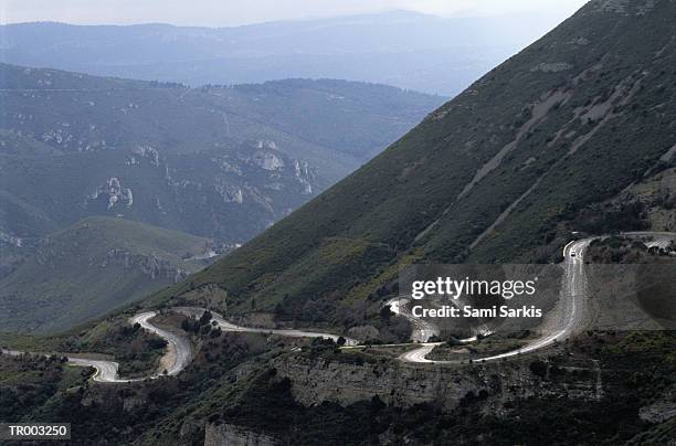 mountain road in france - france stock-fotos und bilder