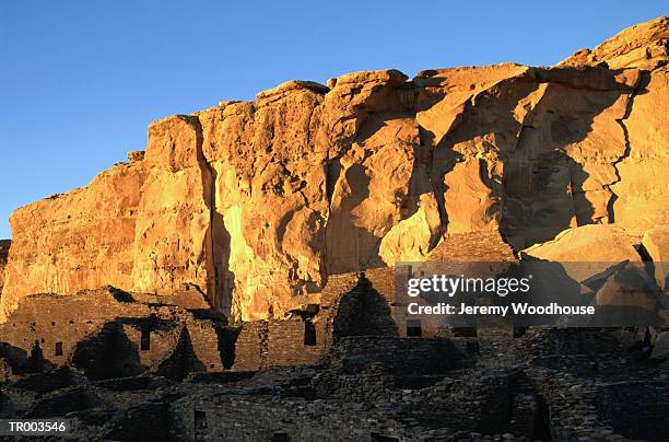 chaco canyon ruins - new mexico - valley type stock pictures, royalty-free photos & images