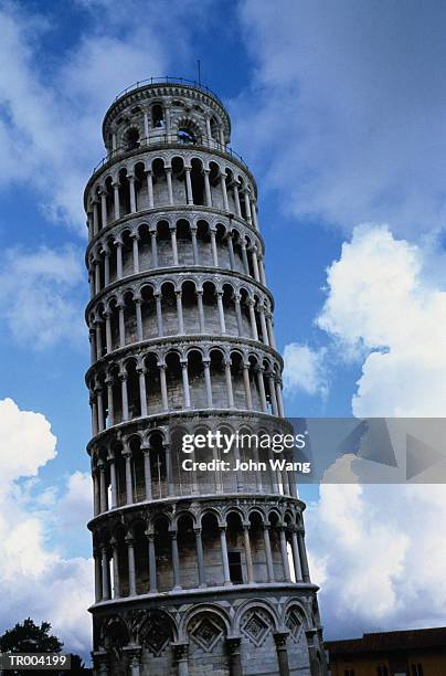 the leaning tower of pisa - wang he stock-fotos und bilder