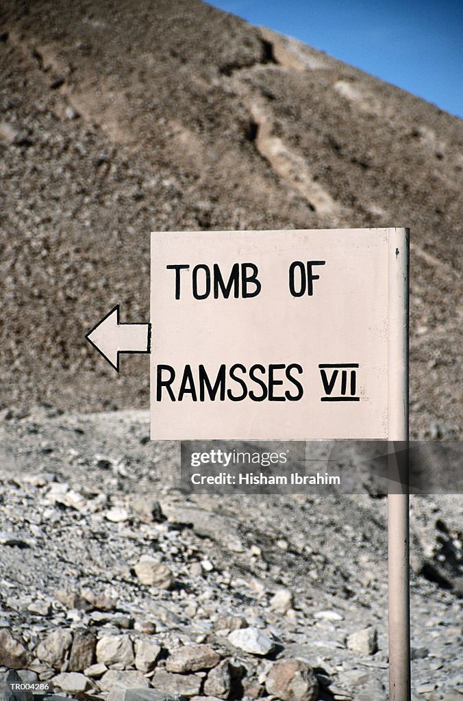 Sign to Tomb of Rameses