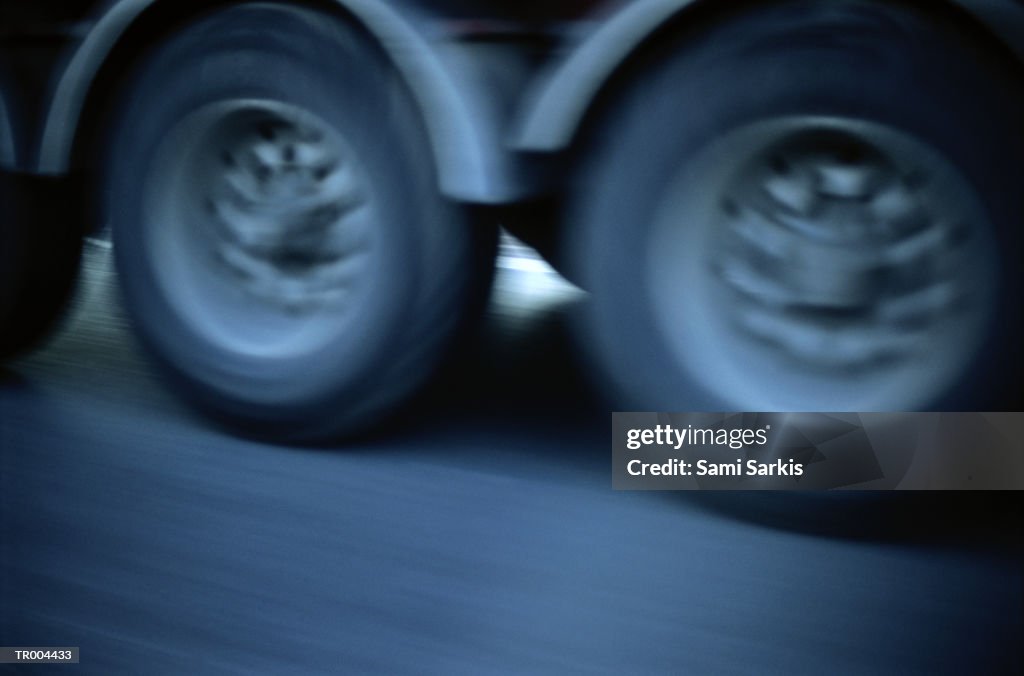 Truck Wheels in Motion
