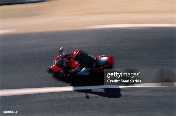 above of motorcyclist - unknown gender 個照片及圖片檔