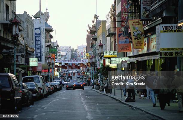 chinatown - san francisco, california - steele streets stock pictures, royalty-free photos & images