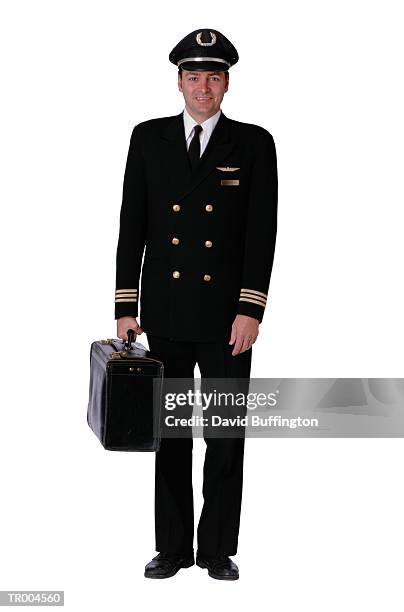 airline pilot - uniform cap imagens e fotografias de stock