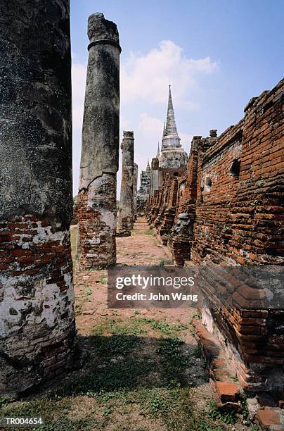 ruins of ancient buddhist temple - wange an wange stock pictures, royalty-free photos & images