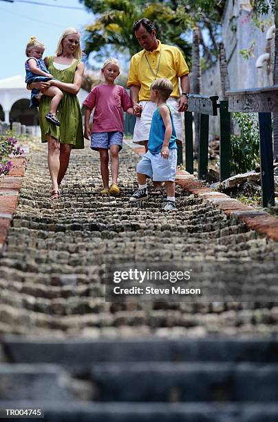 tourist family - lesser antilles stock pictures, royalty-free photos & images