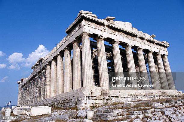 the parthenon - metamorf gesteente stockfoto's en -beelden