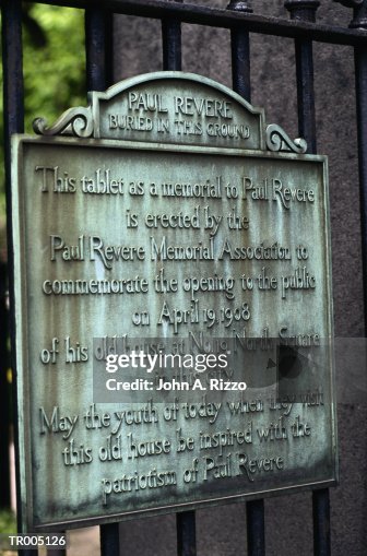 Burial Place of Paul Revere -- Boston