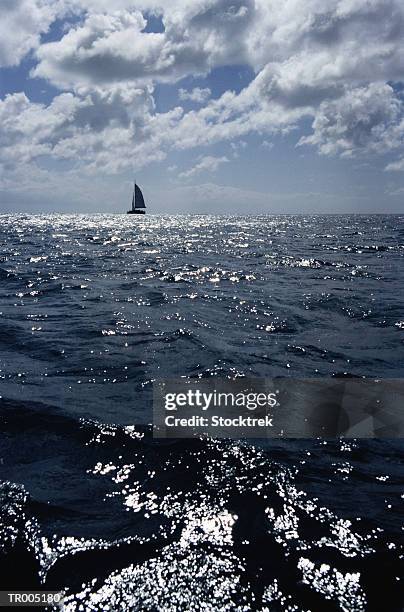 sailboat at sea - lesser antilles stock pictures, royalty-free photos & images