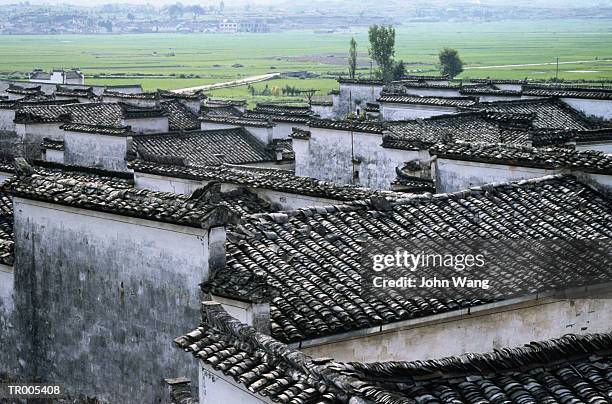 chinese village - wang he stock-fotos und bilder