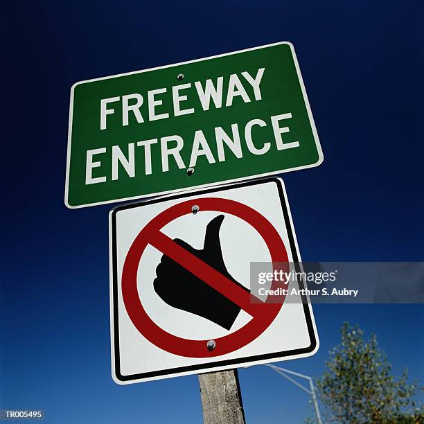 no hitchhiking road sign - no stock pictures, royalty-free photos & images
