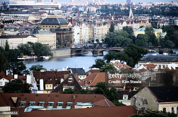view of prague - steele stock pictures, royalty-free photos & images