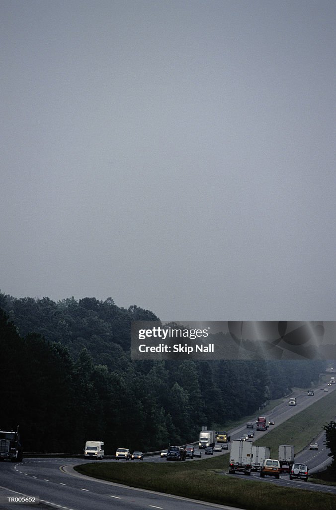 Traffic on Cloudy Day
