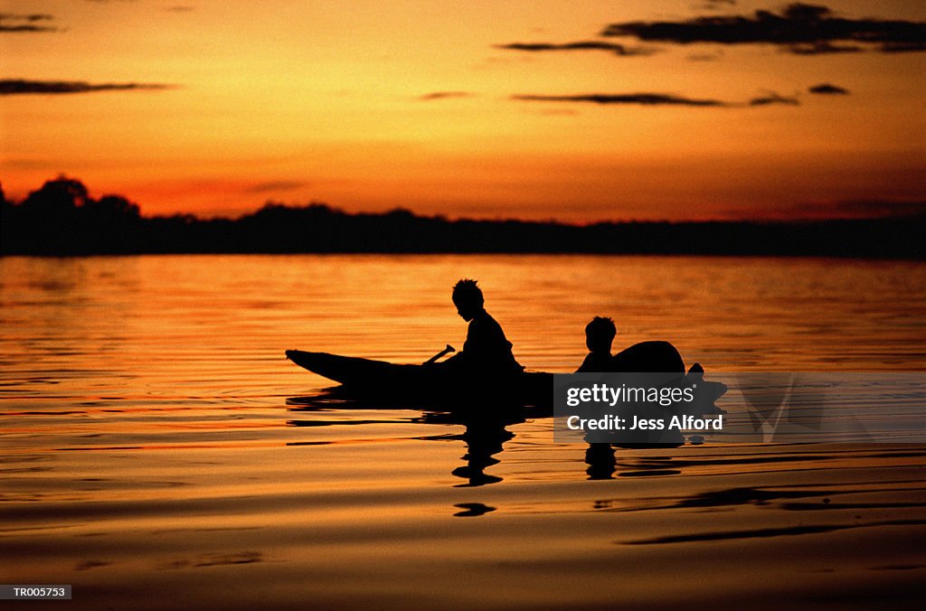Dugout Canoe Silhouette