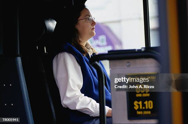 bus driver - only mid adult women stock-fotos und bilder