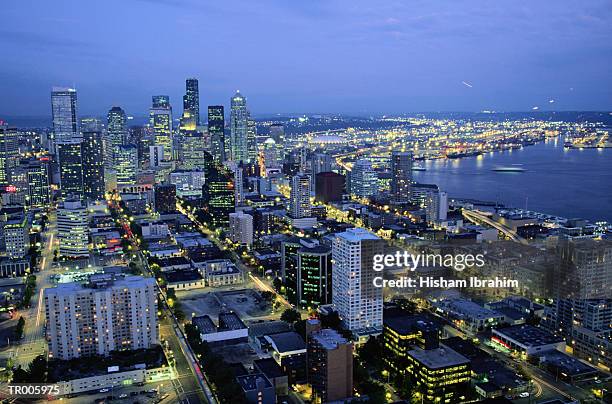 seattle evening - north pacific ocean stock pictures, royalty-free photos & images