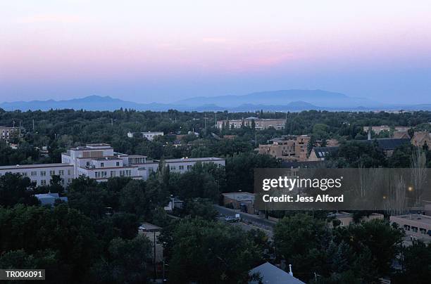 santa fe, new mexico - michelle pfeiffer filming on set of new movie stardust april 24 2006 stockfoto's en -beelden