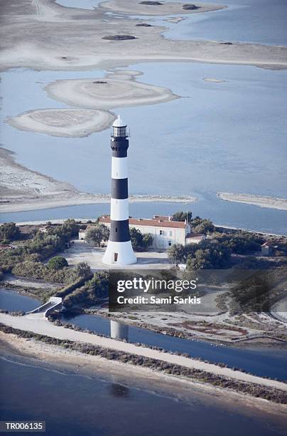 lighthouse de la gacholle - bouches du rhône imagens e fotografias de stock