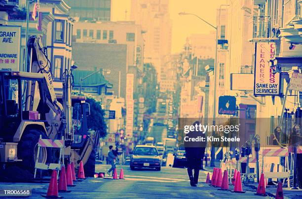 street scene -- north beach, san francisco - steele stock pictures, royalty-free photos & images